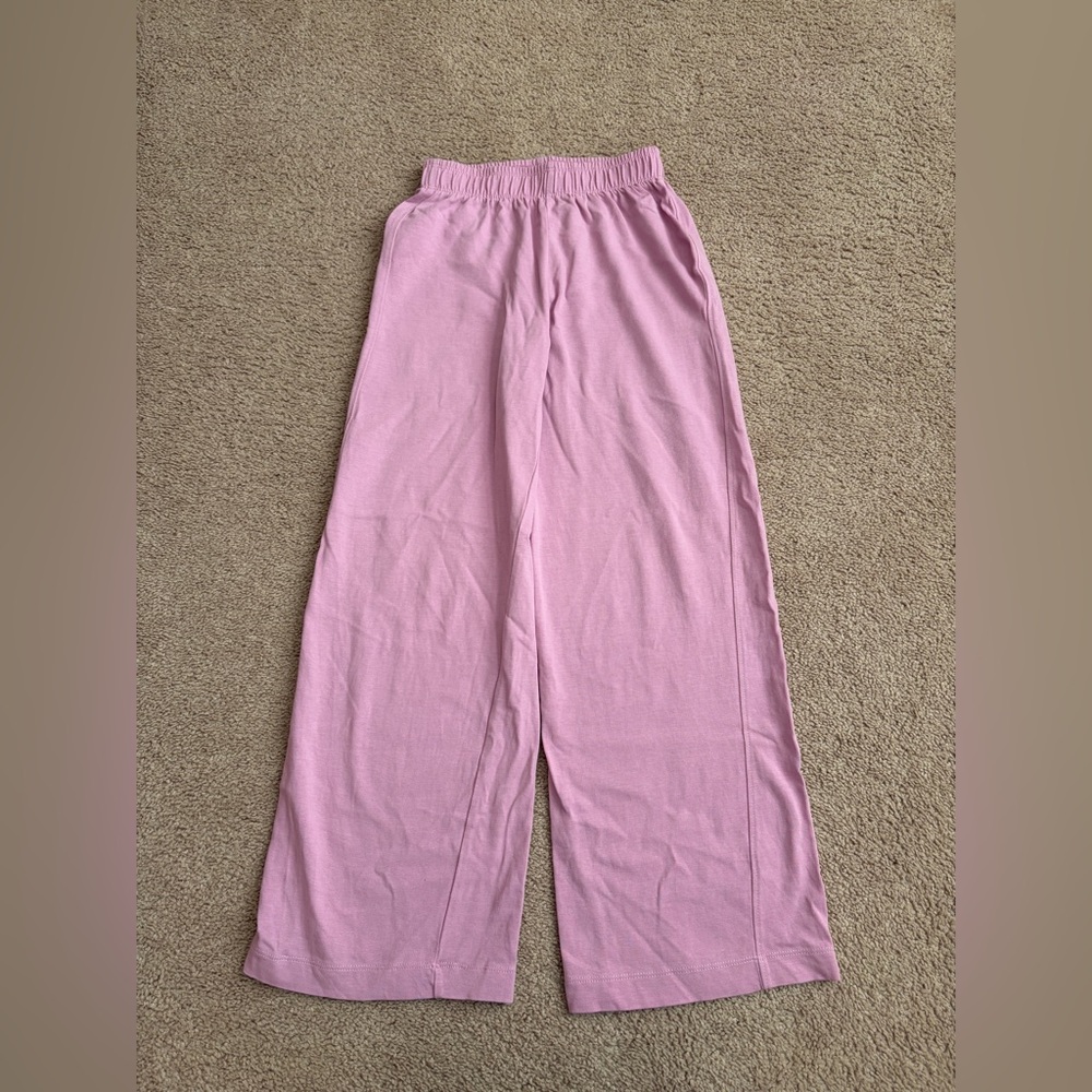 Zara Girls Light Pink Wide-Leg Pants | Size 11–12